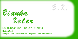 bianka keler business card